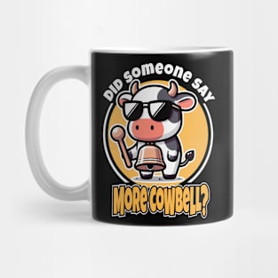 More Cowbell Graphic Tee | Udderly Musical Comic Dark Mug